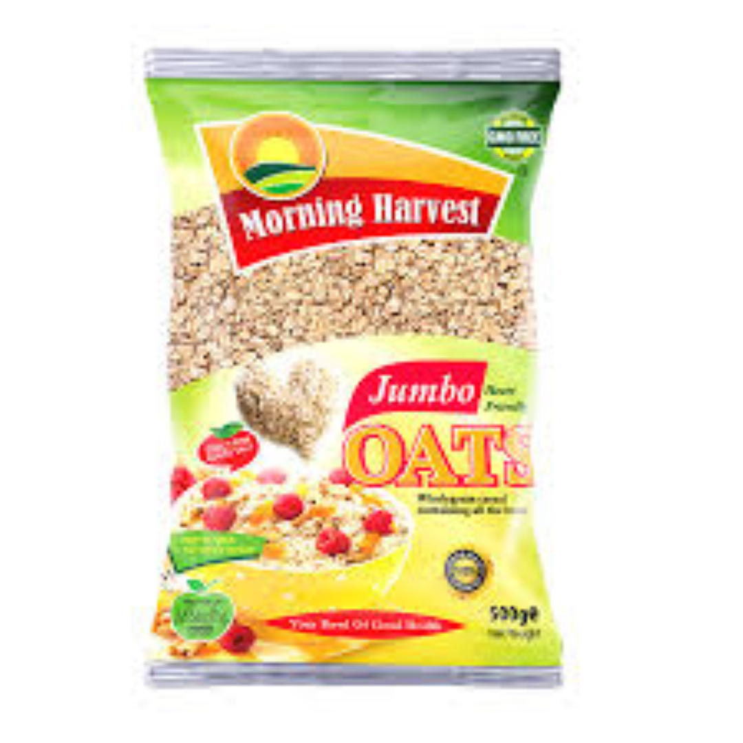 MORNING HARVEST JUMBO OATS 500G BAG